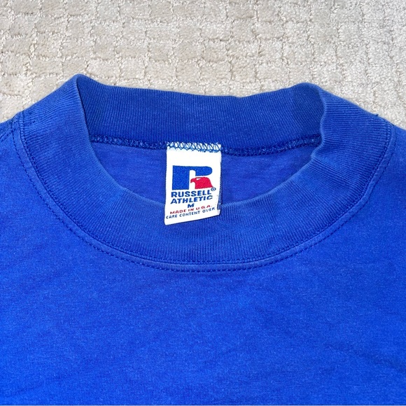 VTG 90’s Blue Russel Athletic Long Sleeve Shirt Size M - Picture 3 of 5